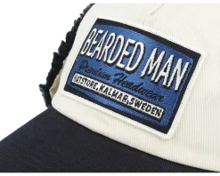 Discount Bearded Man Logo Off White/Blue Golfer Beige/Black Earflap -
