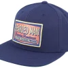 Snapback-Bearded Man Logo Patch Red/ Navy Snapback - Blue