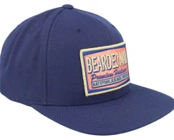 Snapback-Bearded Man Logo Patch Red/ Navy Snapback - Blue