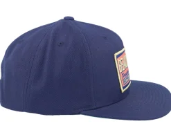 Snapback-Bearded Man Logo Patch Red/ Navy Snapback - Blue