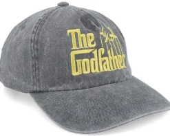Fashion The Godfather Logo Washed Black Dad Cap -