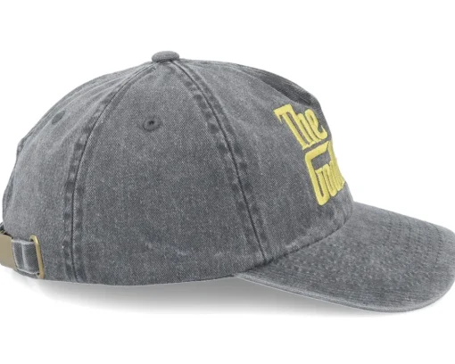 Fashion The Godfather Logo Washed Black Dad Cap -