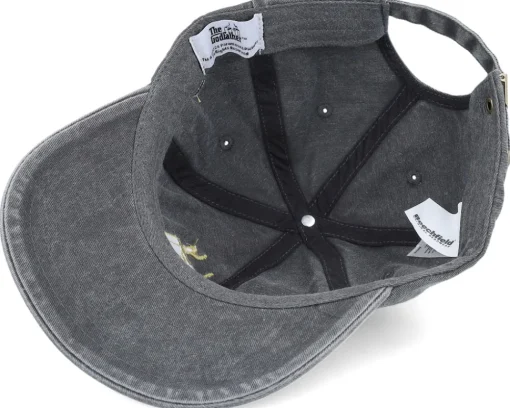 Fashion The Godfather Logo Washed Black Dad Cap -