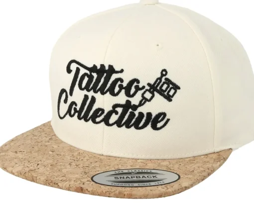 Snapback-Tattoo Collective Logo White/Cork Snapback -