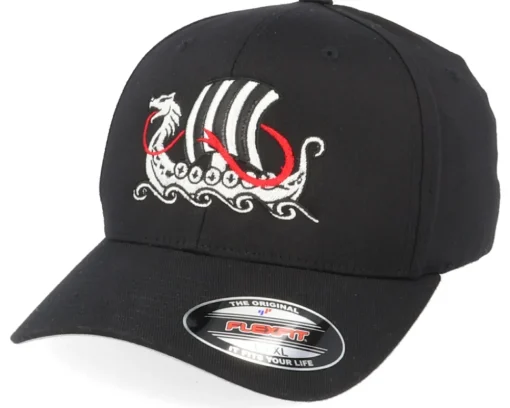 Flexfit-Vikings Long Ship Black Flexfit -