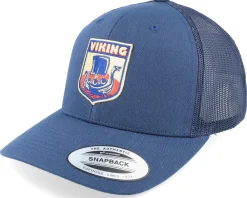 Trucker-Vikings Longboat Shield Patch Navy Trucker -