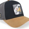 Trucker-Capslab Looney Tunes Bugs & Daffy Grey/Black/Brown A-Frame Trucker -