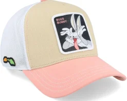 Trucker-Capslab Looney Tunes Bugs Bunny White/Beige/Pink Trucker -