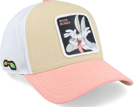 Trucker-Capslab Looney Tunes Bugs Bunny White/Beige/Pink Trucker -
