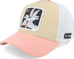 Trucker-Capslab Looney Tunes Bugs Bunny White/Beige/Pink Trucker -