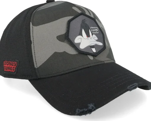Trucker-Capslab Looney Tunes Daffy Duck Black/Camouflage A-Frame trucker -