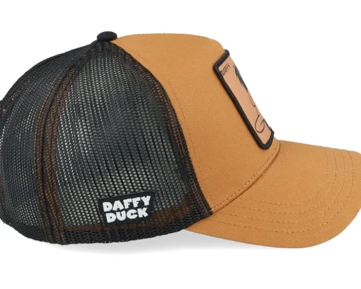 Clearance Capslab Looney Tunes Daffy Duck Brown A-Frame Trucker -
