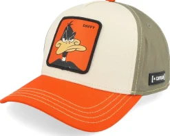 Trucker-Capslab Looney Tunes Daffy Duck Grey//Red A-Frame Trucker - Beige
