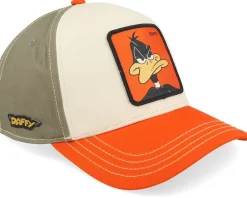 Trucker-Capslab Looney Tunes Daffy Duck Grey//Red A-Frame Trucker - Beige
