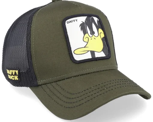 Trucker-Capslab Looney Tunes Daffy Duck Print/Black Trucker - White