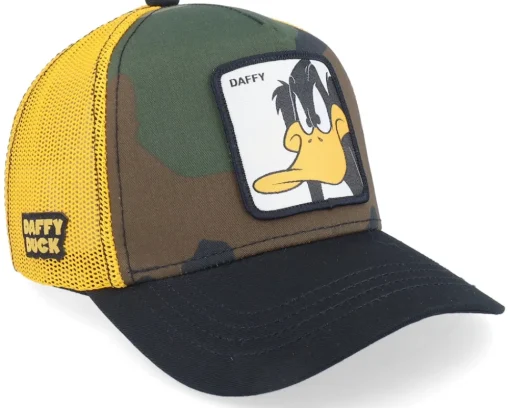 Trucker-Capslab Looney Tunes Daffy Duck Print/Black Trucker - White
