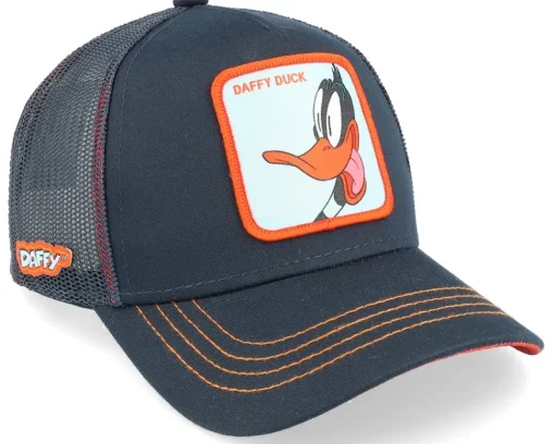 Trucker-Capslab Looney Tunes Daffy Duck Print/Black Trucker - White