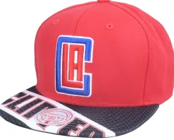 Snapback-Mitchell & Ness Los Angeles Clippers Slash Century Red/Black Snapback -