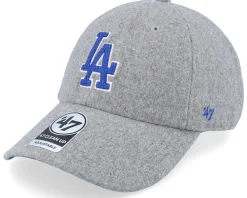 Outlet 47 Brand Los Angeles Dodgers Chain Stitch Clean Up Grey Dad Cap -