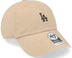 Dad Cap-47 Brand Los Angeles Dodgers MLB Base Runner Clean Up Khaki Dad Cap - Beige