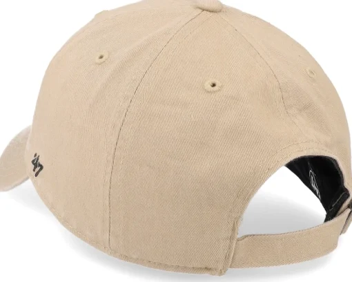 Dad Cap-47 Brand Los Angeles Dodgers MLB Base Runner Clean Up Khaki Dad Cap - Beige