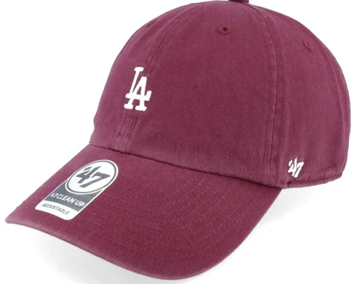 Dad Cap-47 Brand Los Angeles Dodgers MLB Base Runner Clean Up Khaki Dad Cap - Beige