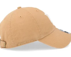Dad Cap-47 Brand Los Angeles Dodgers MLB Clean Up Camel/White Dad Cap -