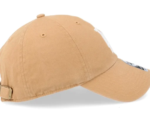 Dad Cap-47 Brand Los Angeles Dodgers MLB Clean Up Camel/White Dad Cap -