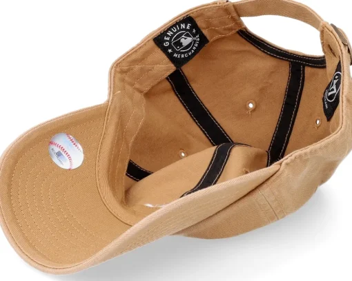 Dad Cap-47 Brand Los Angeles Dodgers MLB Clean Up Camel/White Dad Cap -