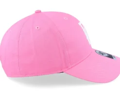 Adjustable-47 Brand Los Angeles Dodgers Raised Basic Mvp Rose/White Dad Cap - Pink