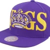 Snapback-Mitchell & Ness Los Angeles Kings Full Frontal Vintage Purple/Yellow Snapback -