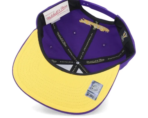 Snapback-Mitchell & Ness Los Angeles Kings Full Frontal Vintage Purple/Yellow Snapback -