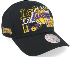 Outlet Mitchell & Ness Los Angeles Lakers All Out Collage Pro Black Adjustable -