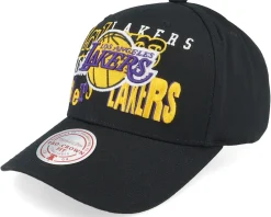 Outlet Mitchell & Ness Los Angeles Lakers All Out Collage Pro Black Adjustable -