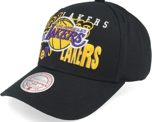 Outlet Mitchell & Ness Los Angeles Lakers All Out Collage Pro Black Adjustable -