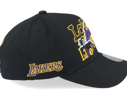 Outlet Mitchell & Ness Los Angeles Lakers All Out Collage Pro Black Adjustable -