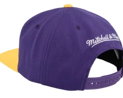 Clearance Mitchell & Ness Los Angeles Lakers Back2back HWC Purple/Yellow Snapback -