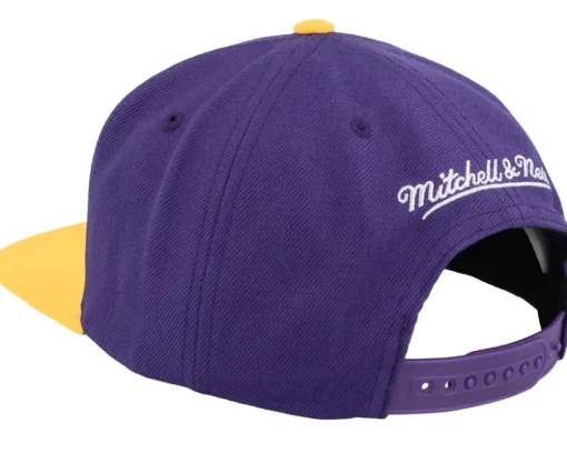 Clearance Mitchell & Ness Los Angeles Lakers Back2back HWC Purple/Yellow Snapback -