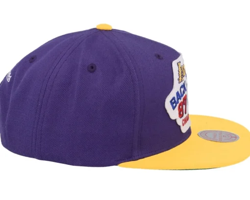 Clearance Mitchell & Ness Los Angeles Lakers Back2back HWC Purple/Yellow Snapback -