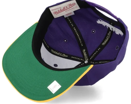 Clearance Mitchell & Ness Los Angeles Lakers Back2back HWC Purple/Yellow Snapback -