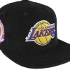 Snapback-Mitchell & Ness Los Angeles Lakers Black Cord Black Snapback -