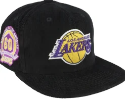Snapback-Mitchell & Ness Los Angeles Lakers Black Cord Black Snapback -
