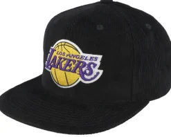 Snapback-Mitchell & Ness Los Angeles Lakers Black Cord Black Snapback -