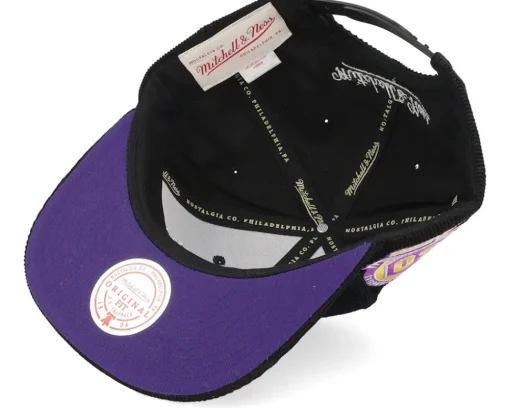 Snapback-Mitchell & Ness Los Angeles Lakers Black Cord Black Snapback -