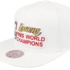 Clearance Mitchell & Ness Los Angeles Lakers Champs White Snapback -