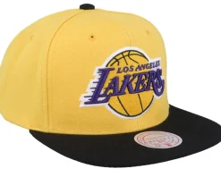 Snapback-Mitchell & Ness Los Angeles Lakers Core Basics Gold/Black Snapback -