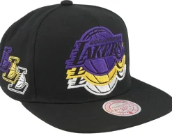 Snapback-Mitchell & Ness Los Angeles Lakers Drop It Black Snapback -