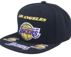 Snapback-Mitchell & Ness Los Angeles Lakers Front Loaded Black Snapback -
