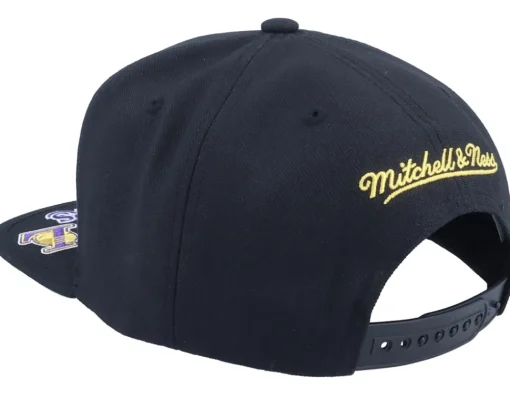 Snapback-Mitchell & Ness Los Angeles Lakers Front Loaded Black Snapback -