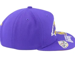 Snapback-Mitchell & Ness Los Angeles Lakers Front Face Purple Snapback -